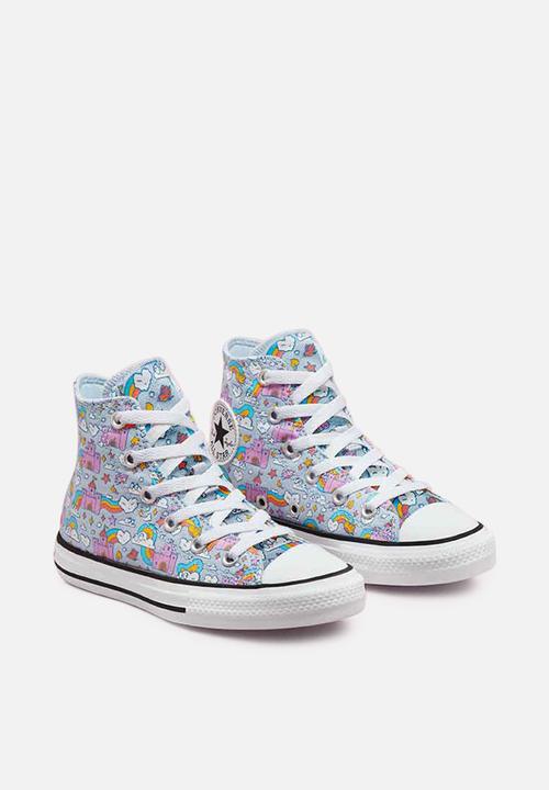Converse - Chuck Taylor all star rainbow castles hi - lt armory blue/beyond pink