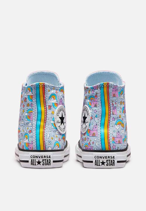 Converse - Chuck Taylor all star rainbow castles hi - lt armory blue/beyond pink