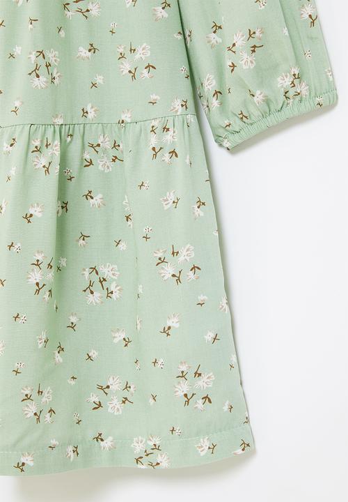 Superbalist Kids - Frill detail tiered dress - sage 