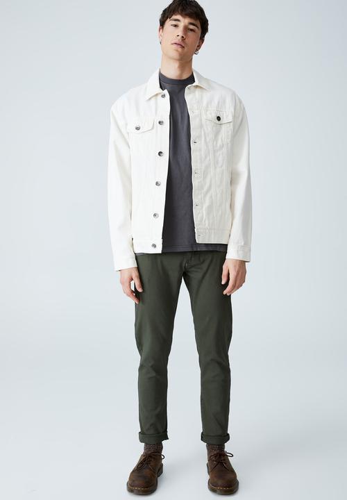 Cotton On - Skinny stretch chino - washed olive