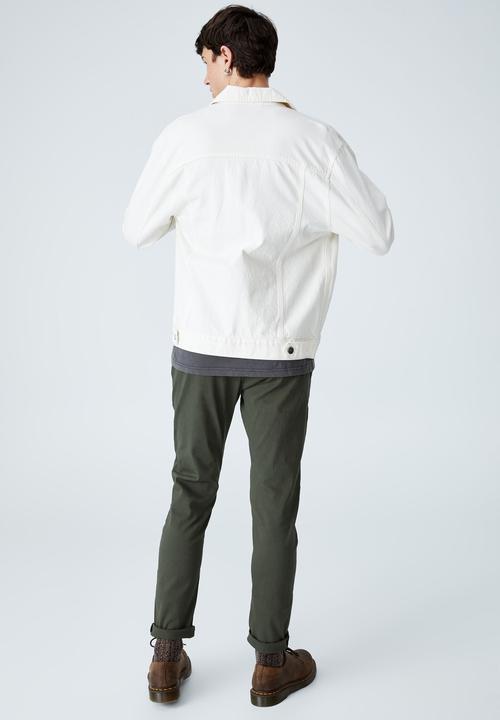 Cotton On - Skinny stretch chino - washed olive