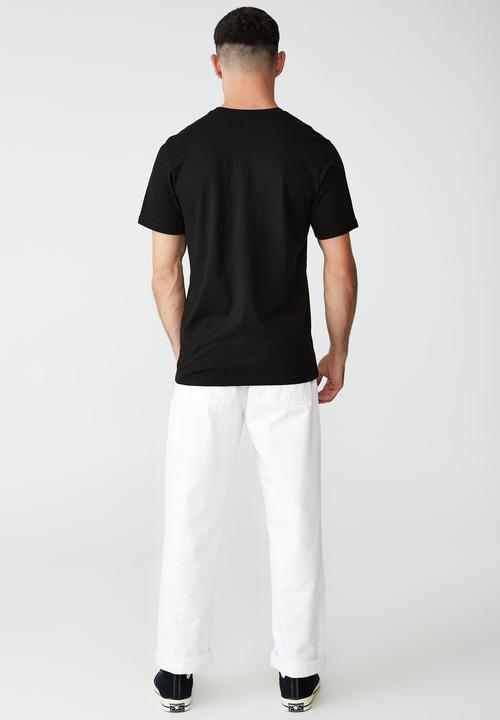 Cotton On - Tbar text T-shirt - black/stockholm sessions