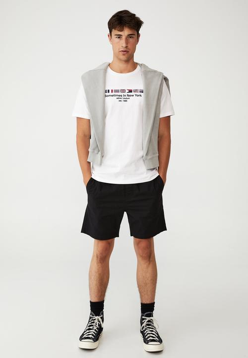 Cotton On - Tbar classic T-shirt - vintage white/sometimes in new york flags