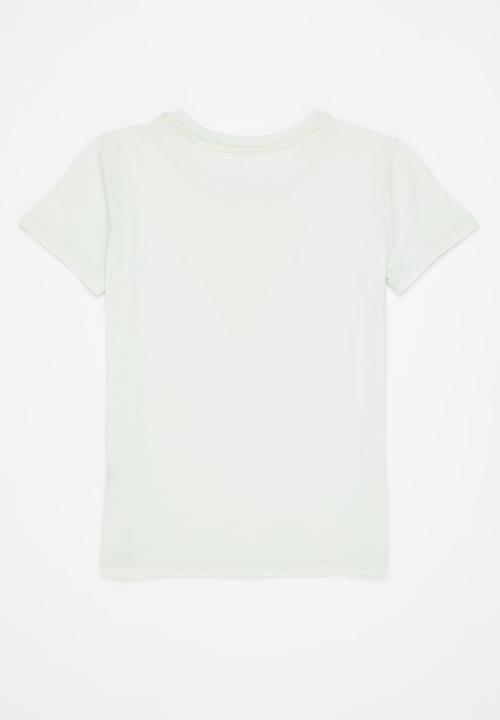 GUESS - Short sleeve raised triangle crew tee - grey mark
