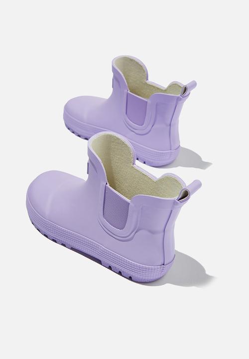 Cotton On - Gusset gumboot - vintage lilac grid