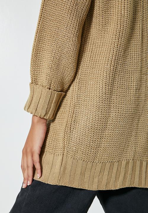 Superbalist - Chunky knit cardi - camel