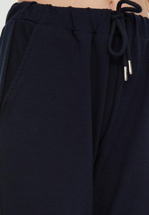 Trendyol - Basic knit sweatpants - navy