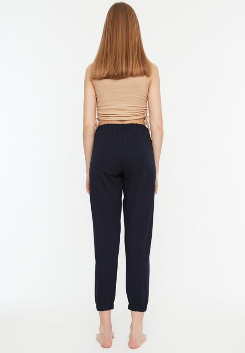 Trendyol - Basic knit sweatpants - navy