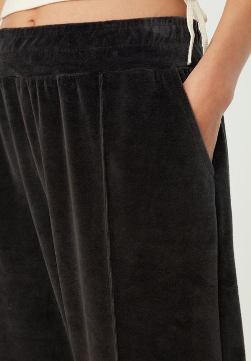 Trendyol - Velvet loose jogger sweatpants - anthracite