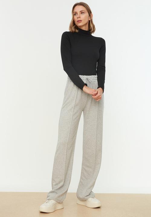 Trendyol - Straight fit slim sweatpants - grey