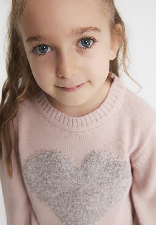 Trendyol - Girls heart jumper - pink