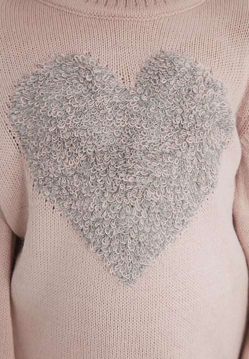 Trendyol - Girls heart jumper - pink