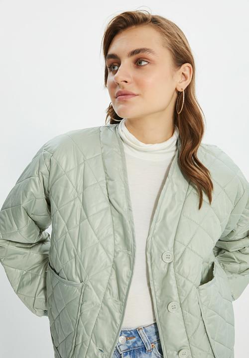 Trendyol - Pocket quilted jacket - mint