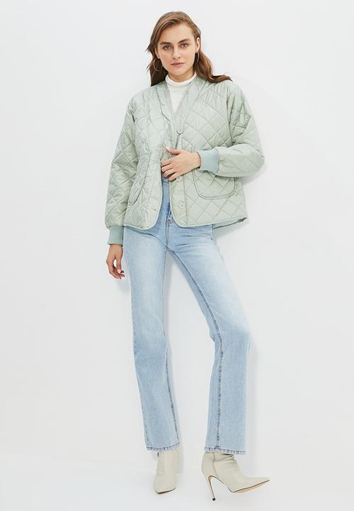Trendyol - Pocket quilted jacket - mint