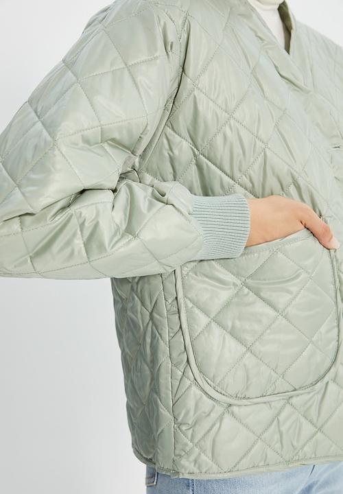 Trendyol - Pocket quilted jacket - mint