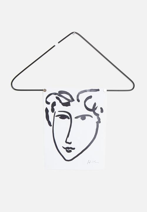 Elsje Designs - Metal minimalist A3 art hanger - black