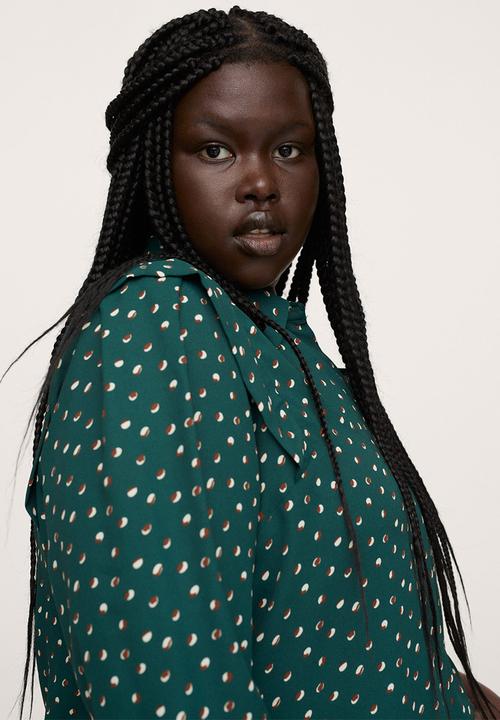 MANGO - Plus blouse cortesan - green
