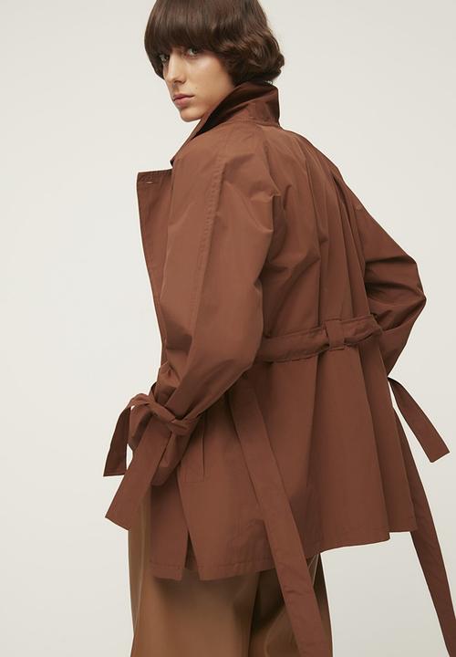 Trendyol - Belted midi trench coat - brown