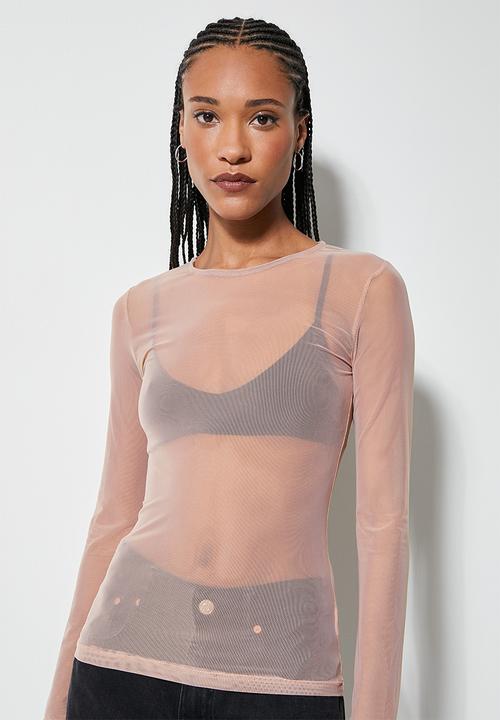 Superbalist - Mesh tee - beige