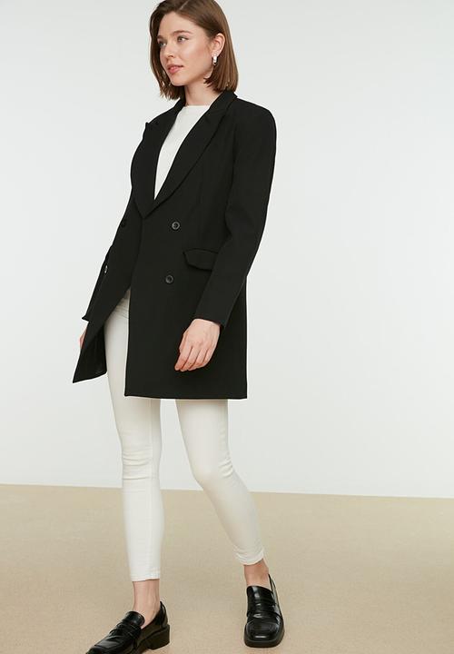 Trendyol - Double buttoned jacket - black