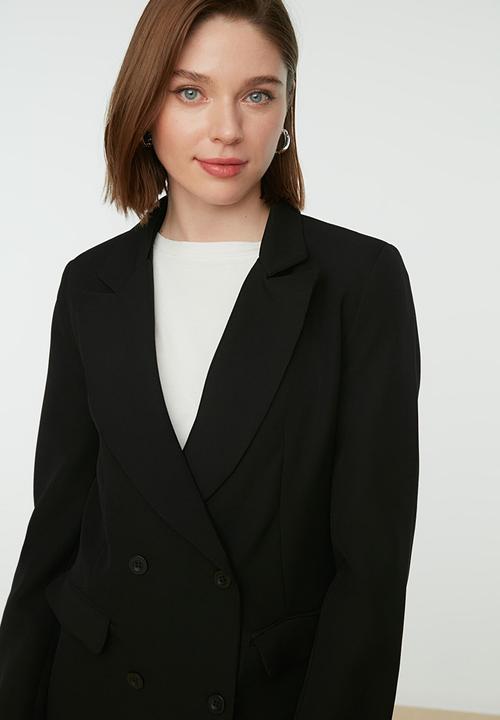 Trendyol - Double buttoned jacket - black