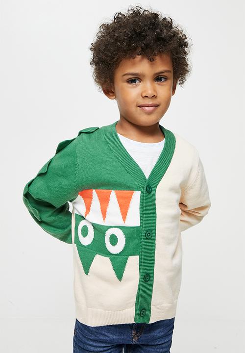 Pop Candy - Boys dino cardigan - green