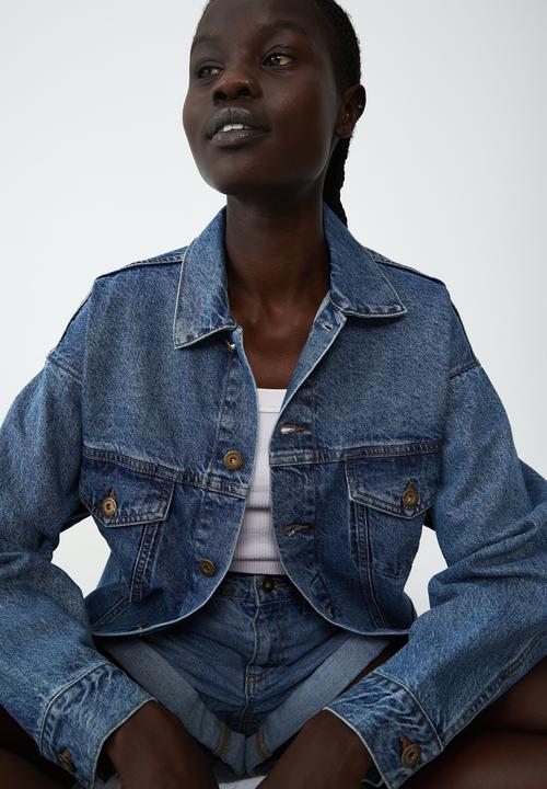Cotton On - The oversized denim jacket - reef blue