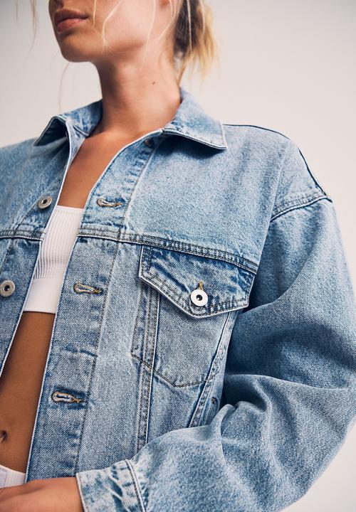 Cotton On - The oversized denim jacket - byron blue