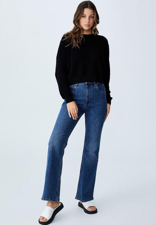 Cotton On - Everyday crop pullover - black
