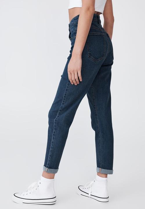 Cotton On - Stretch mom jean - cape blue