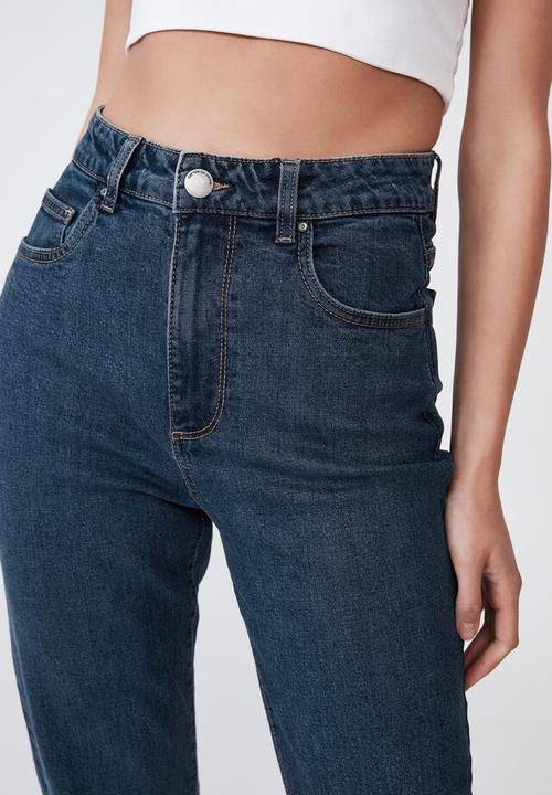 Cotton On - Stretch mom jean - cape blue