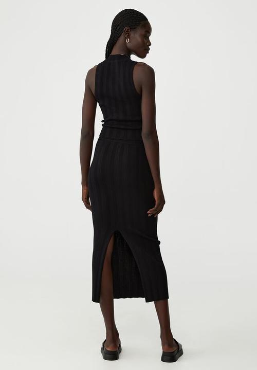 Cotton On - Foxy midi skirt - black