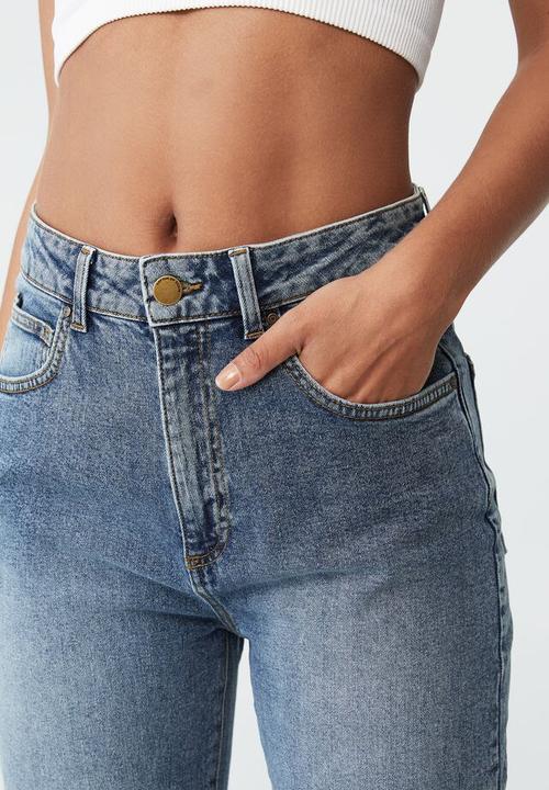 Cotton On - Straight stretch jean - reef blue