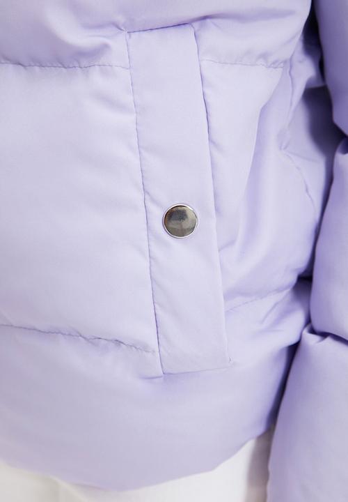 Trendyol - Hooded puff coat - lilac