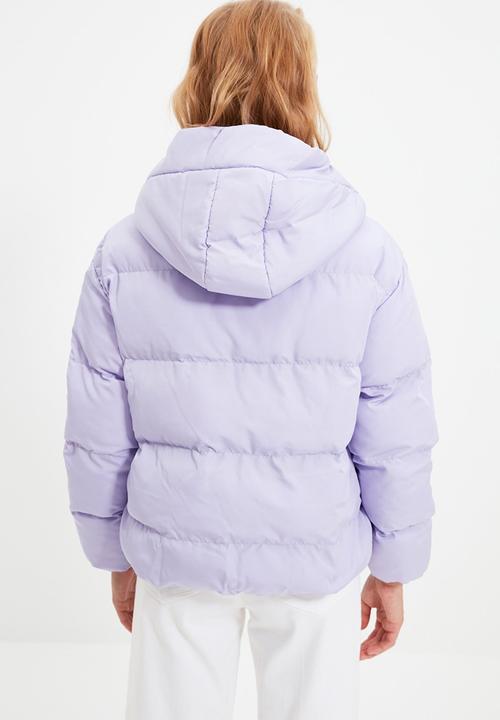Trendyol - Hooded puff coat - lilac