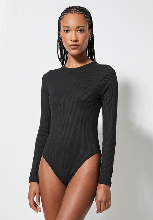 Superbalist - 2 pack crew neck bodysuit - black & ecru