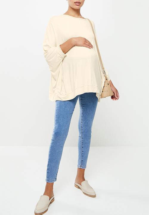 edit Maternity - Maternity cloak  sleeve top - cream