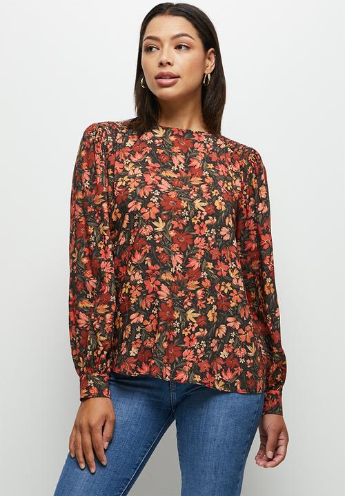 edit - Oversized bellow sleeve blouse - multi 