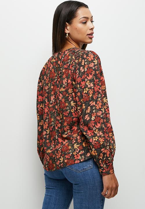 edit - Oversized bellow sleeve blouse - multi 