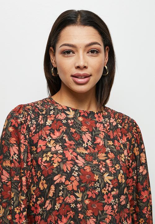 edit - Oversized bellow sleeve blouse - multi 