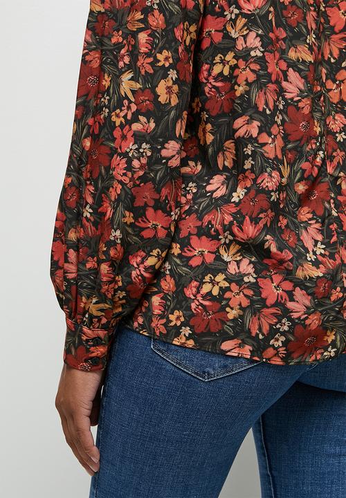 edit - Oversized bellow sleeve blouse - multi 