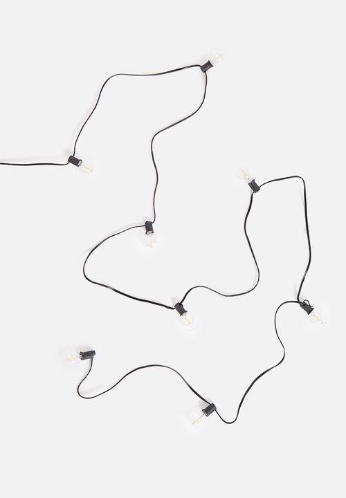 Sixth Floor - Outdoor solar string lights - black
