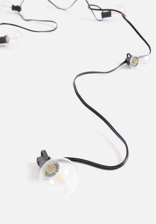 Sixth Floor - Outdoor solar string lights - black