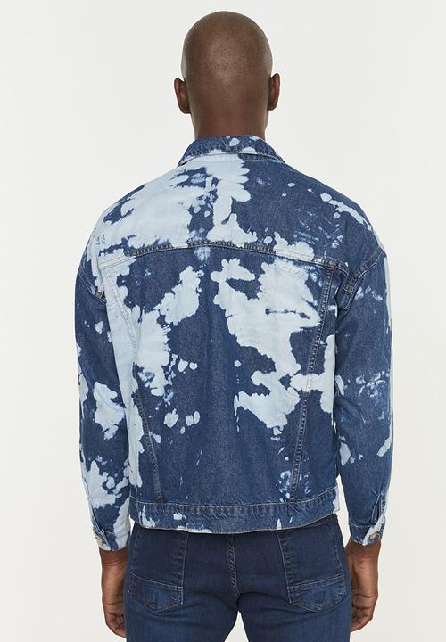 Trendyol - Bleached denim jacket - blue