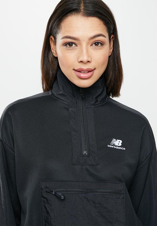 New Balance  - Athletics amplified qtr zip - black