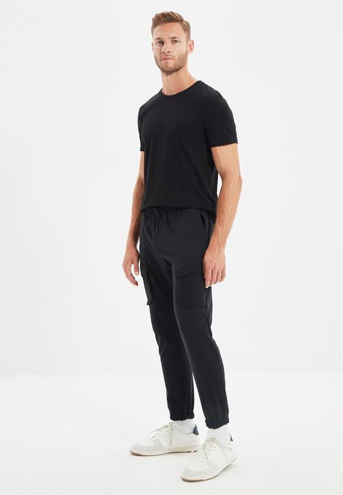 Trendyol - Cuffed cargo jogger - black