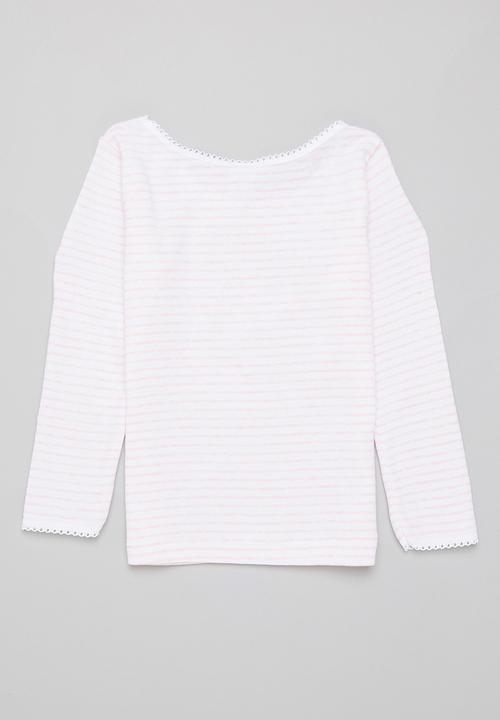 Pop Candy - Girls 2 pack stripe spencer - pink & white 