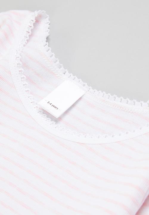 Pop Candy - Girls 2 pack stripe spencer - pink & white 