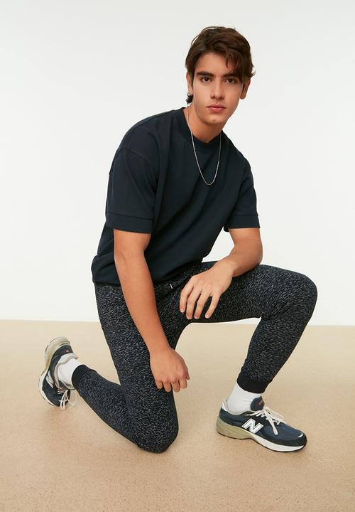 Trendyol - Cuffed washed out regular fit sweatpants - navy