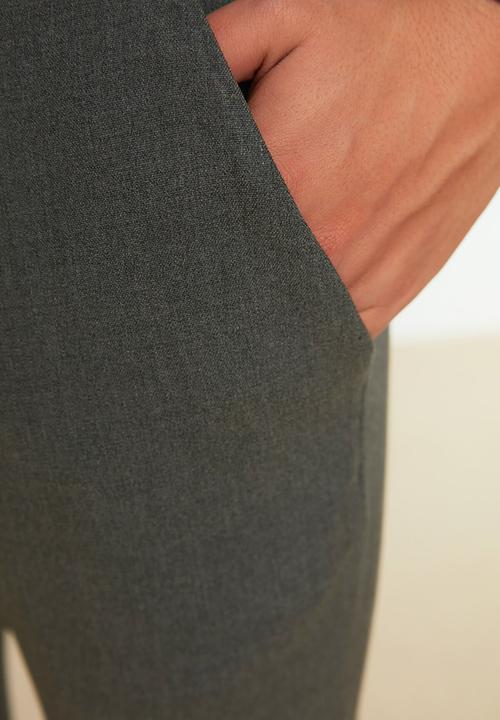 Trendyol - Peter slim fit elasticated waistband trousers - anthracite